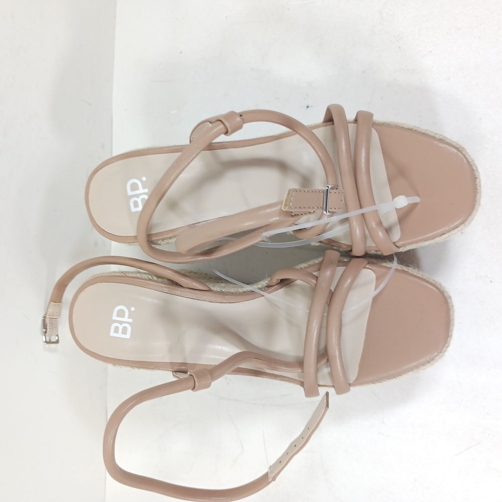 BP Cohan Tan Nude Espadrille Wedge Sandals Platform Strappy 6.5M BPCOHAN-PU - Picture 8 of 8